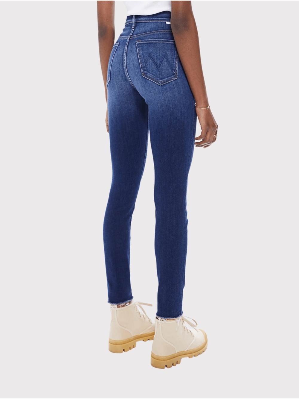 MOTHER The Stunner Ankle Fray Jeans Sweet Lime Wash High Rise Skinny 27 - Picture 16 of 16